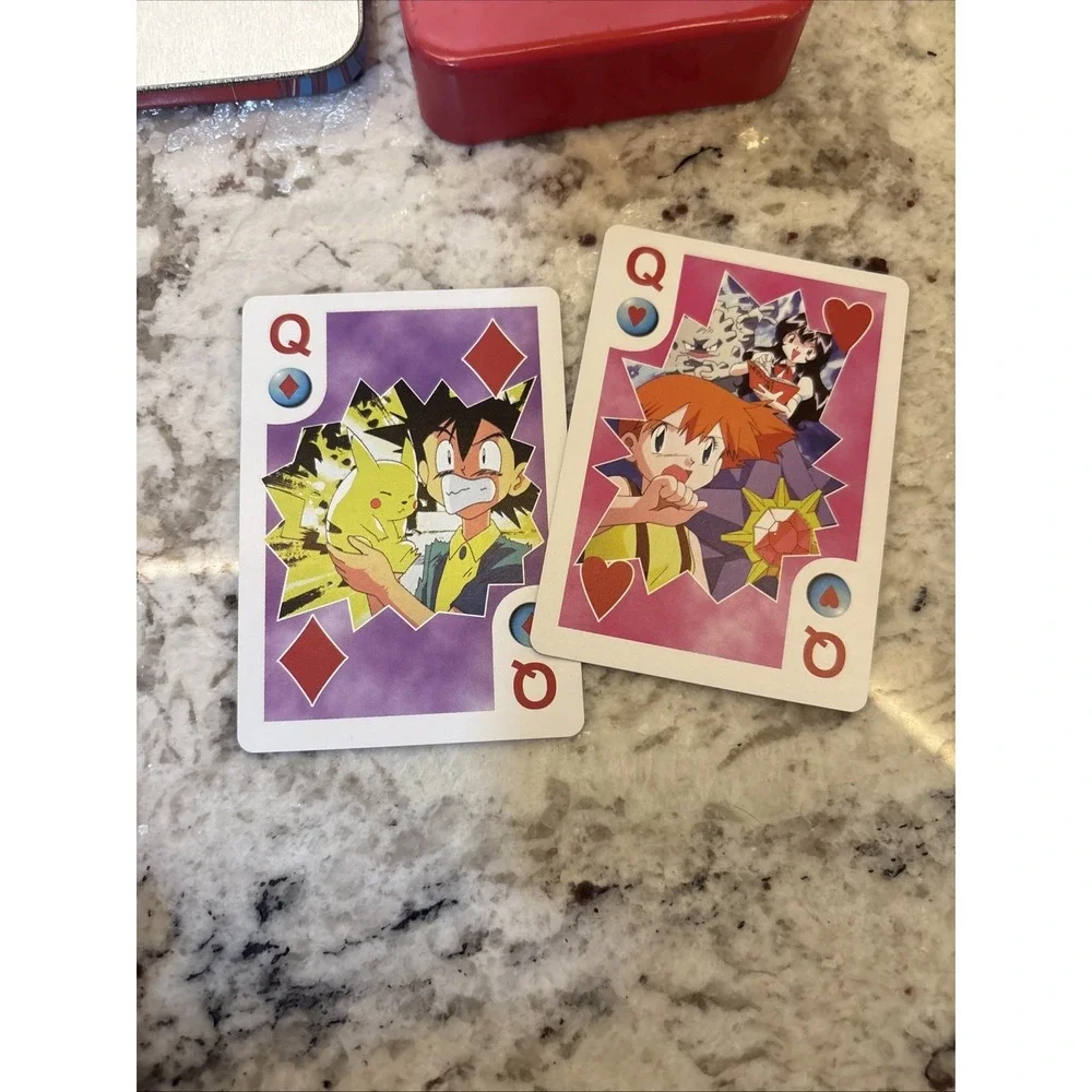 Vintage Pokemon Playing Cards Tin 1999 Nintendo Bicycle Pikachu 54 Cards